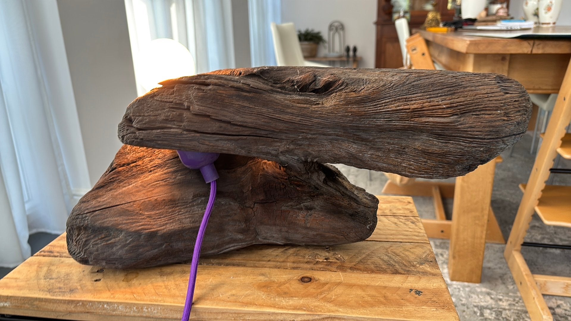 Houtstructuur lamp, Minder dan 3 m³, Ophalen of Verzenden