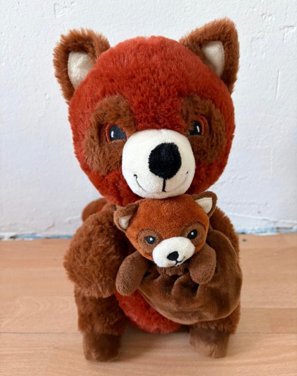 Rode panda knuffel met jong, Overige merken, Overige karakters, Overige typen, Ophalen of Verzenden