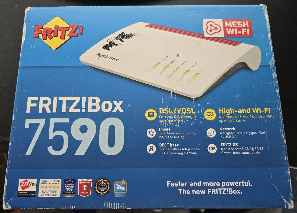 AVM Fritz!box 7590 / Router / Modem, Computers en Software, Routers en Modems, Nieuw, Router met modem, Ophalen of Verzenden