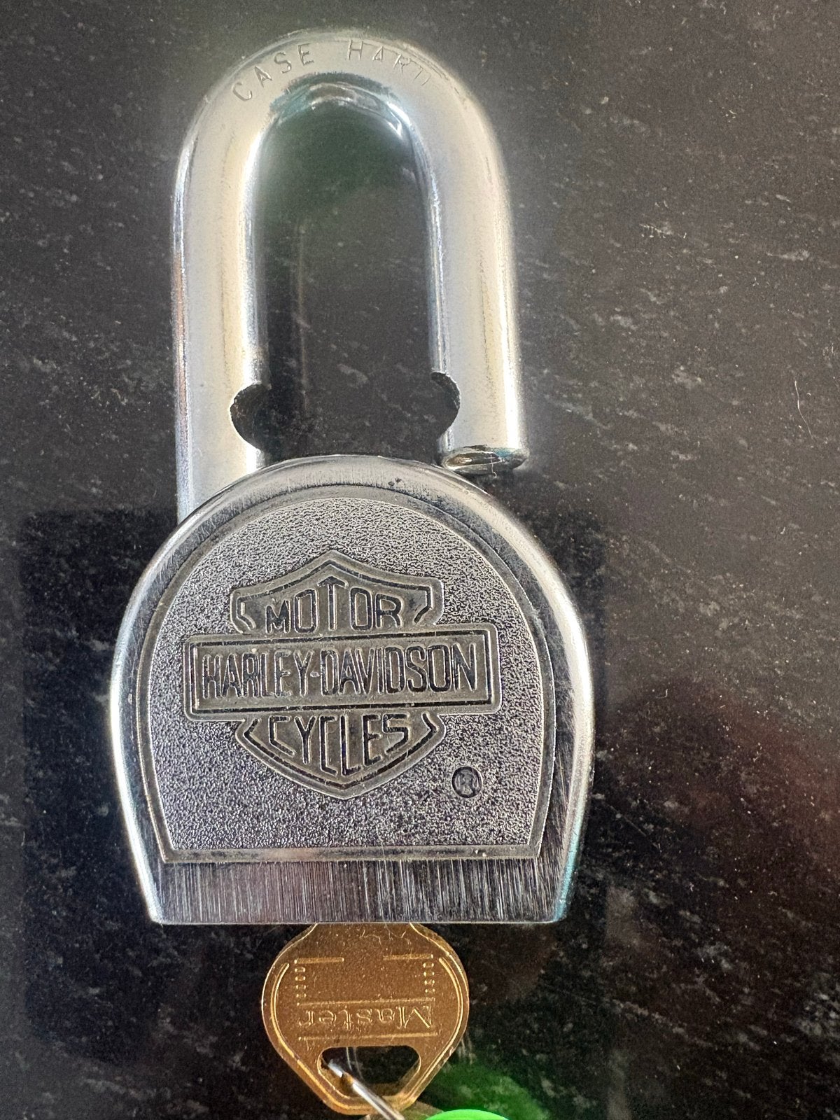 Harley Davidson hangslot zonder sleutels, Ophalen of Verzenden, Gebruikt