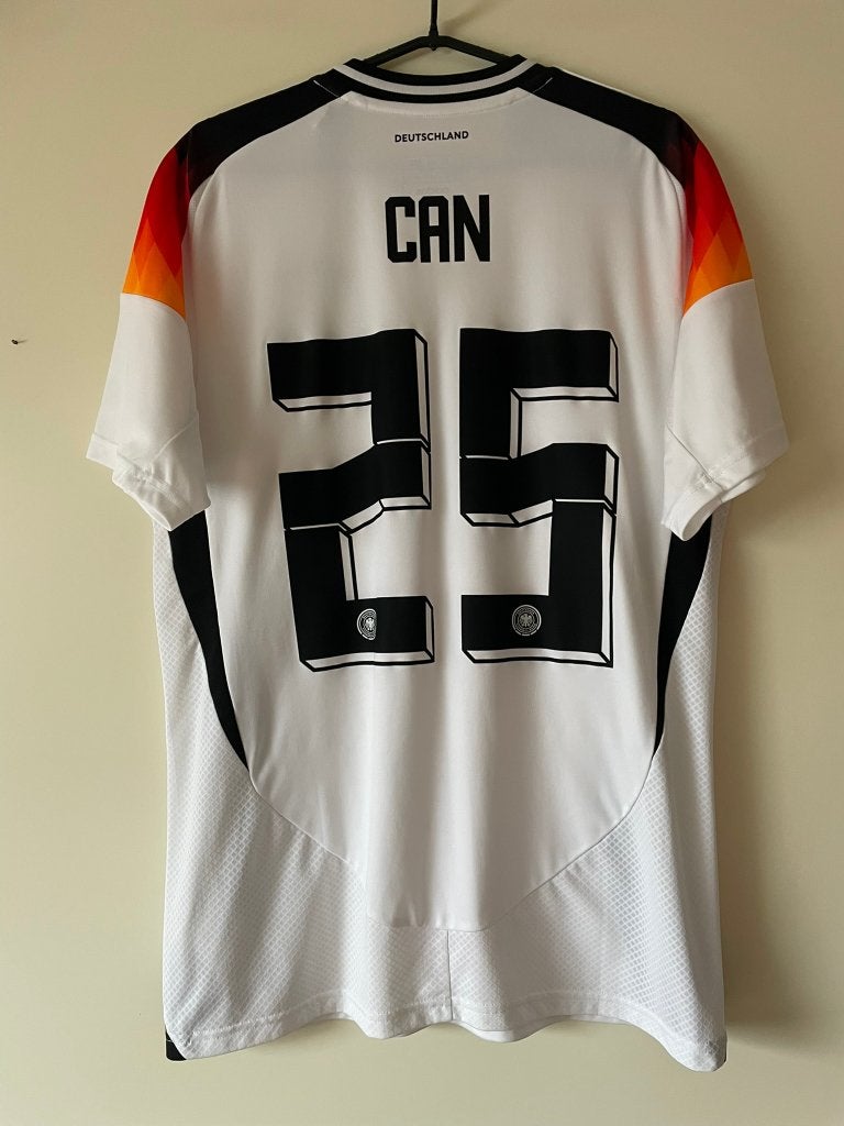 Emre Can #25 Duitsland Adidas Voetbalshirt Maat M 2024 Home, Maat 48/50 (M), Wit, Ophalen of Verzenden, Zo goed als nieuw