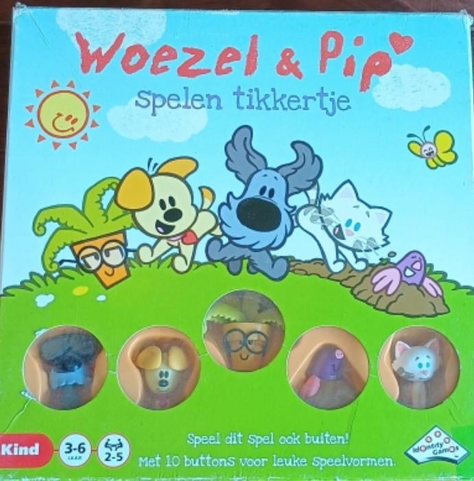 Woezel & Pip Spelen Tikkertje bordspel, Vijf spelers of meer, Ophalen of Verzenden, Gebruikt, Identity Games