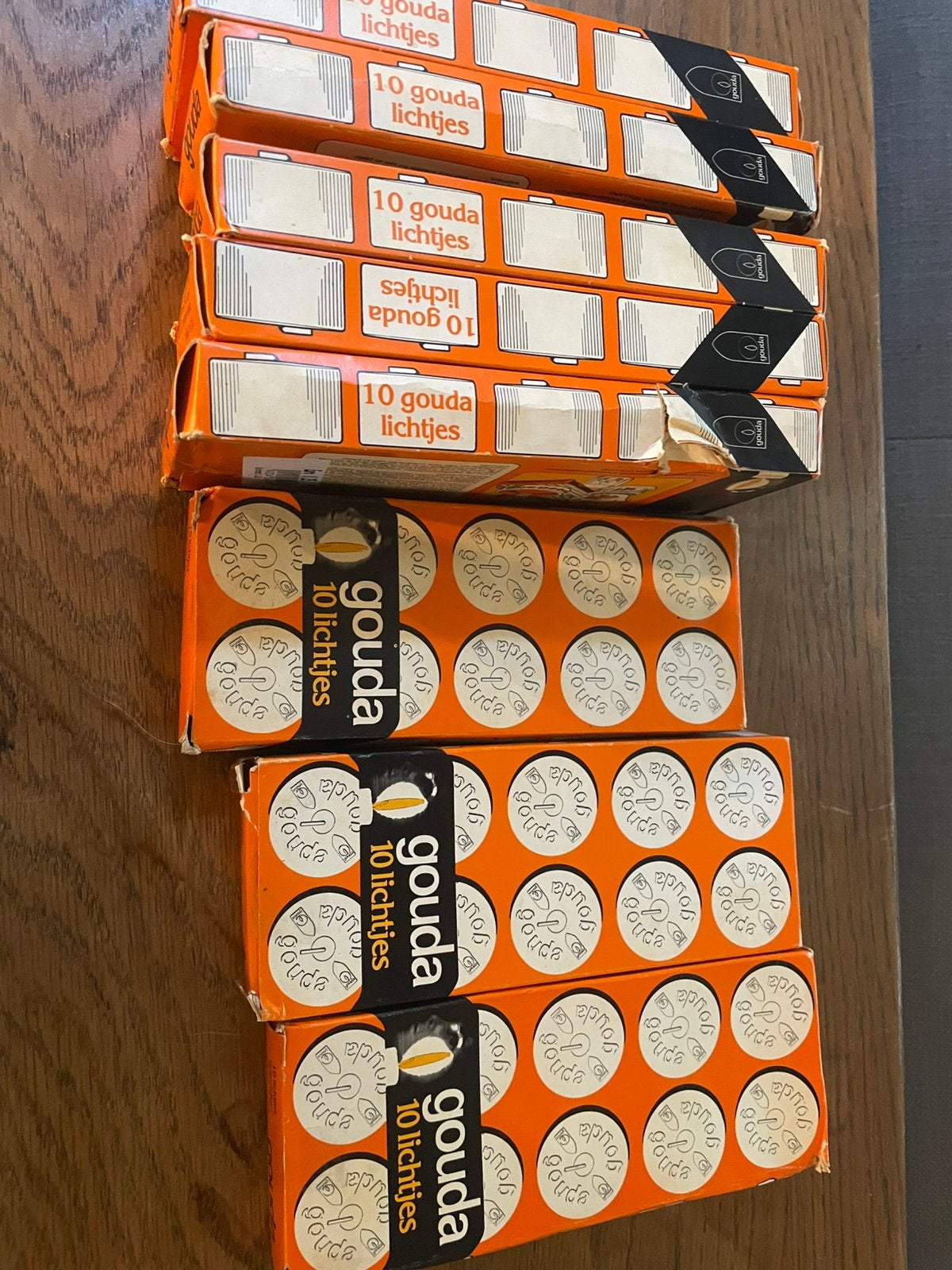 Vintage verpakking met gouda waxinelichtjes, Ophalen of Verzenden, Winkel, Super of Benzinepomp, Zegels, Bonnen of Punten