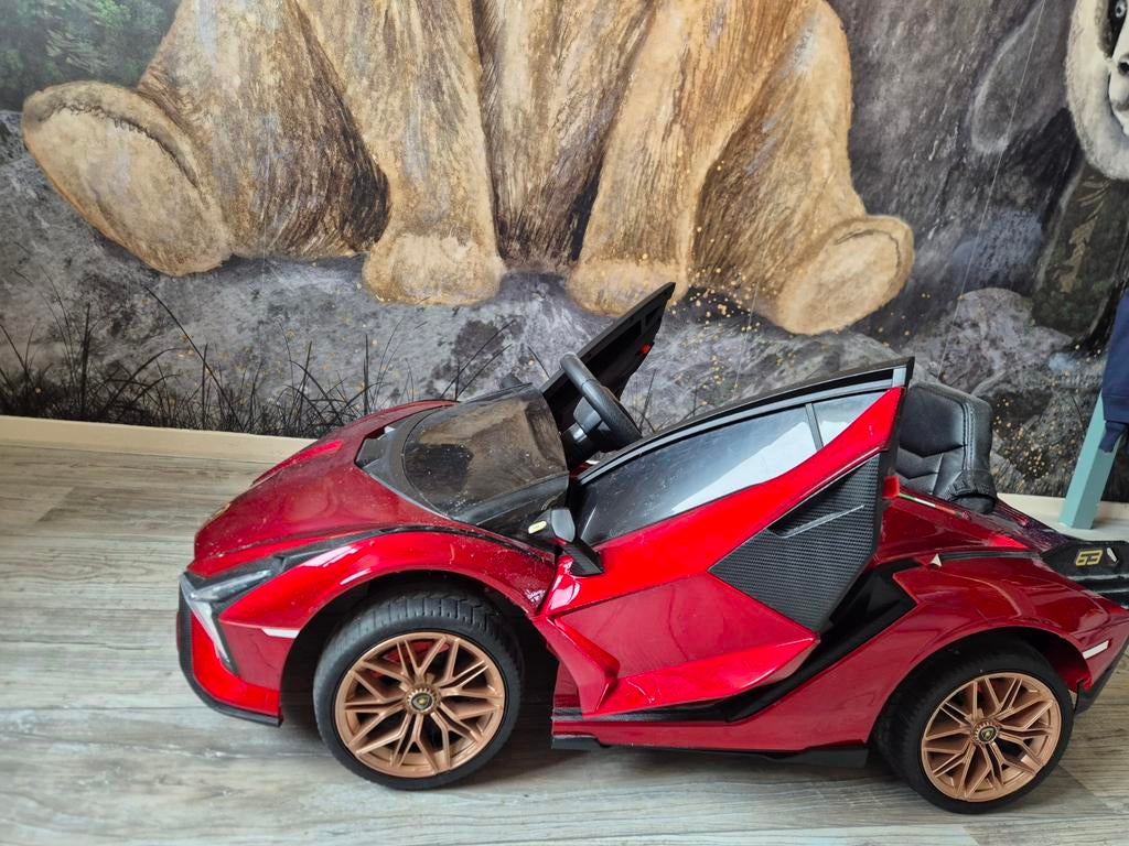Elektrische kinderauto Lamborghini - Rood, Ophalen, Zo goed als nieuw