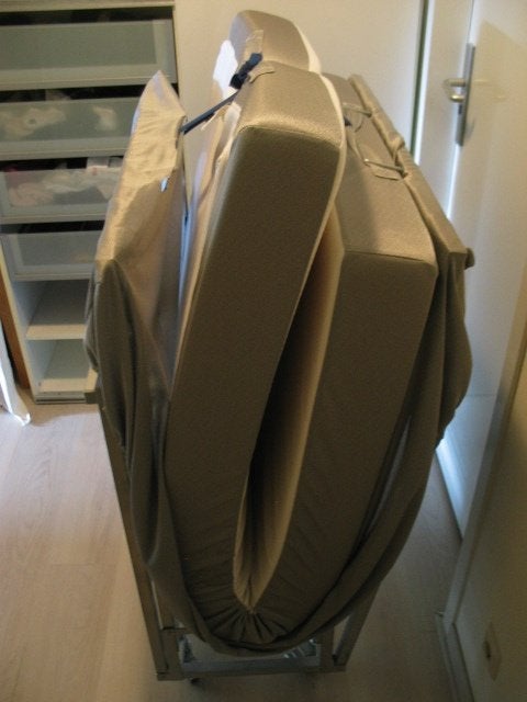 logeerbed opklapbed  vouwbed, Ophalen, 90 cm, Eenpersoons, Zo goed als nieuw