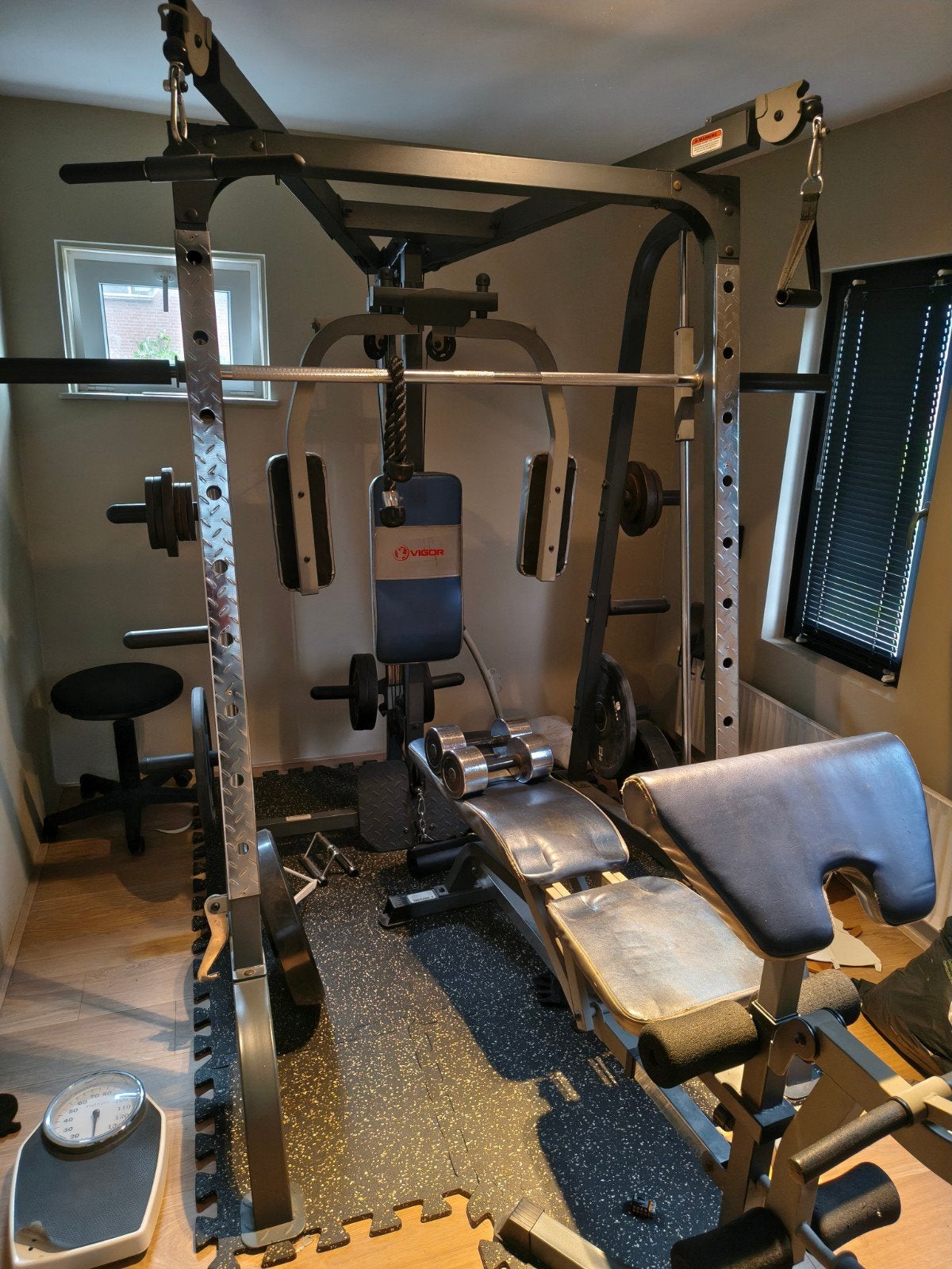 Smith machine / krachtstation, Ophalen, Benen, Gebruikt, Krachtstation