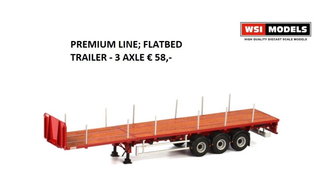 wsi models flatbed trailer, Ophalen of Verzenden, Nieuw, Bus of Vrachtwagen, Wsi