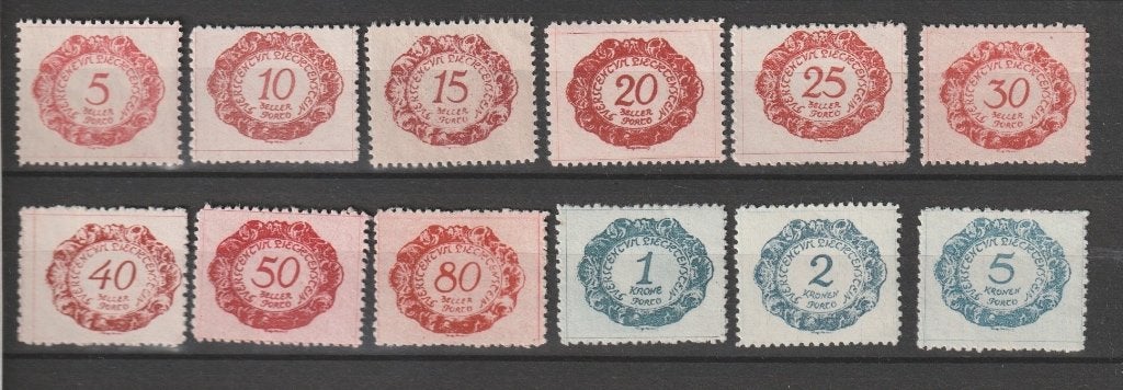 TSS Kavel 220183 Liechtenstein pf minr 1-12 porto, Ophalen, Overige landen, Postfris