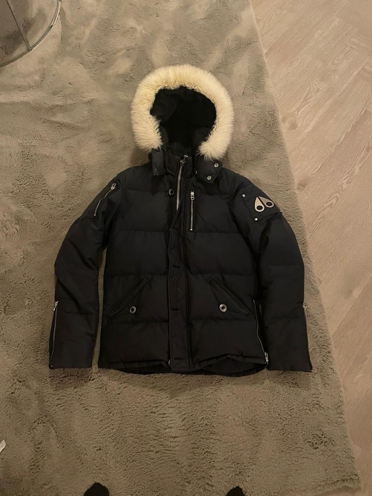 Winterjas, Ophalen, Blauw, Moose knuckles, Zo goed als nieuw