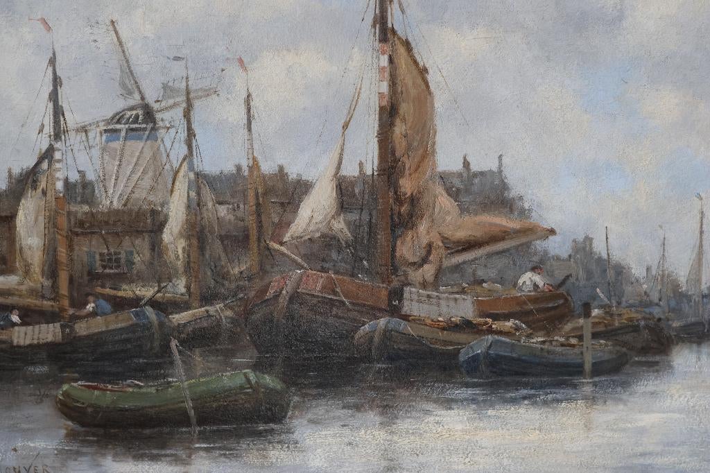Hermanus Koekkoek II jr. 1836-1909 Breda schilderij, Ophalen of Verzenden