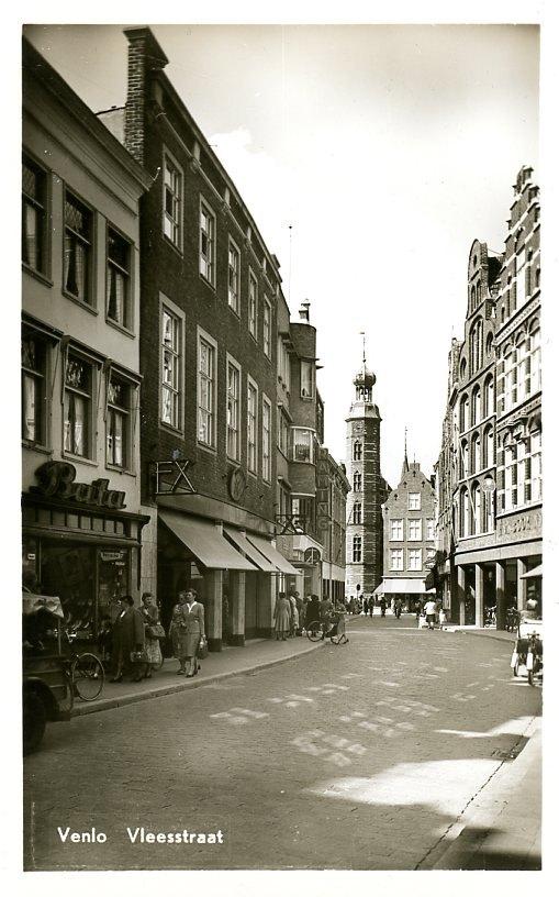 Venlo Vleesstraat, Ophalen of Verzenden, 1940 tot 1960, Ongelopen, Limburg