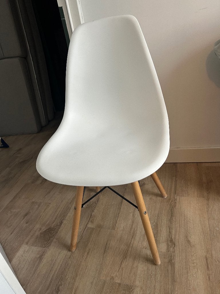 Eetkamerstoel, Gebruikt, Twee, Wit, Modern