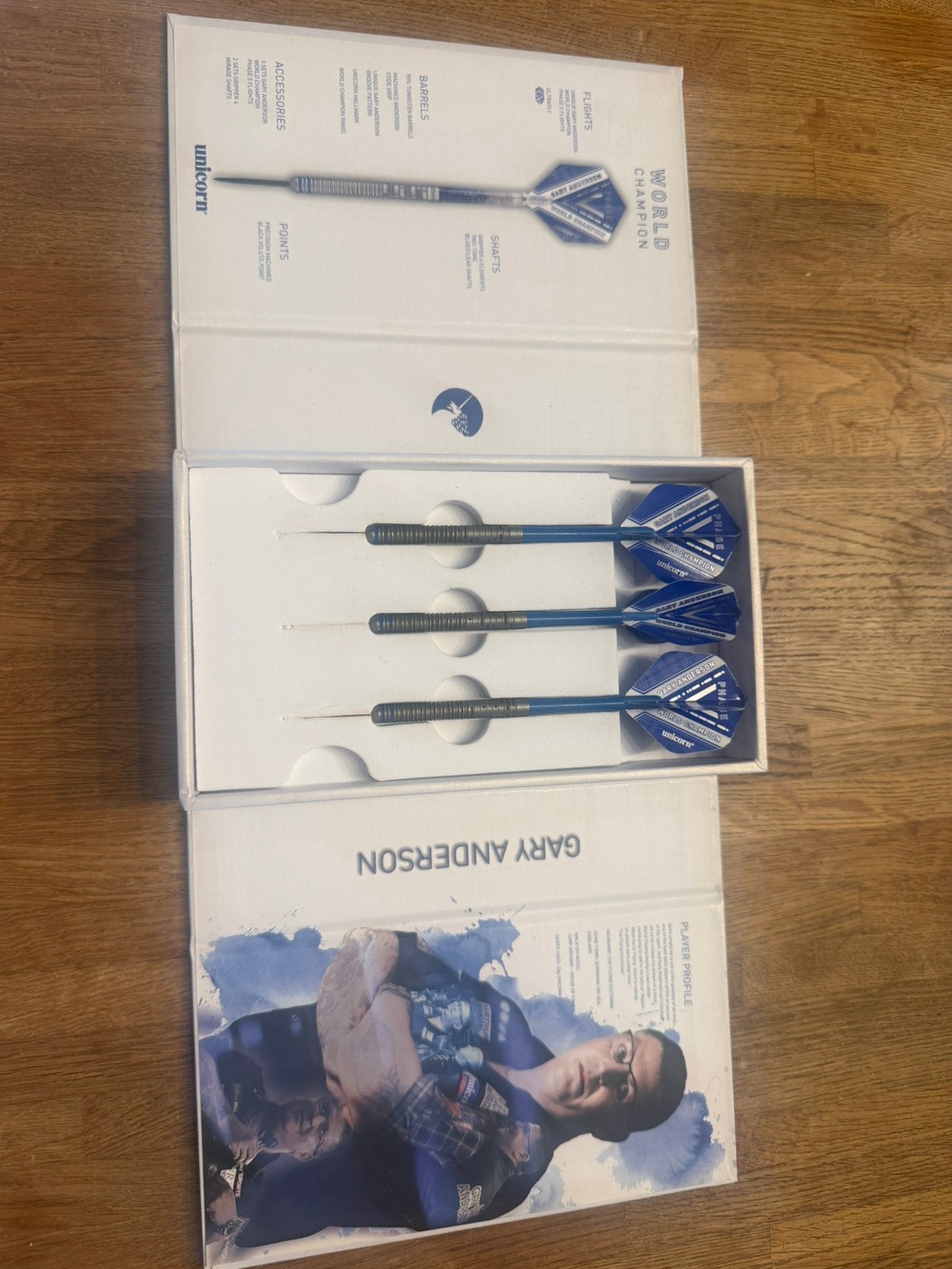 Gary Anderson W.C. Phase 5 23 gram, Sport en Fitness, Darts, Ophalen of Verzenden, Zo goed als nieuw, Pijlen