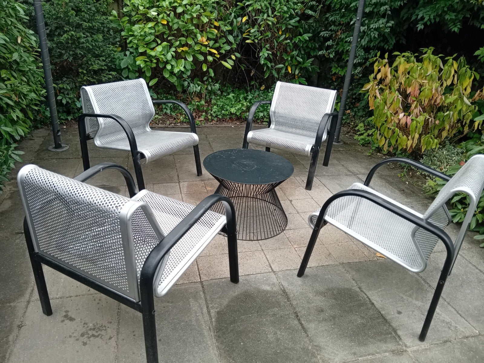 tuinstoelen - 4 stuks - metaal, Tuin en Terras, Ophalen, Gebruikt, Overige materialen