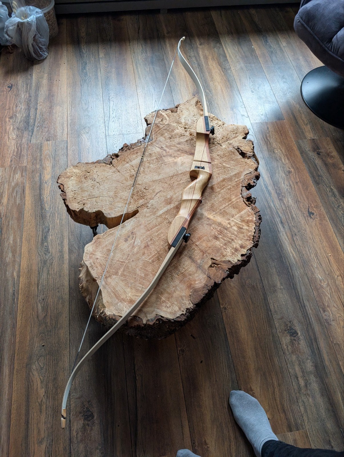 recurve boog linkshandig 22 Lbs met pijlen en doel, Ophalen, Zo goed als nieuw, Recurveboog