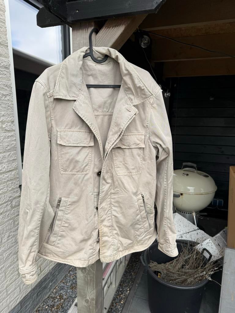 Leuke Prada jas – Vintage topper – 100% katoen – XL/54, Ophalen of Verzenden, Gedragen, Maat 52/54 (L), Beige