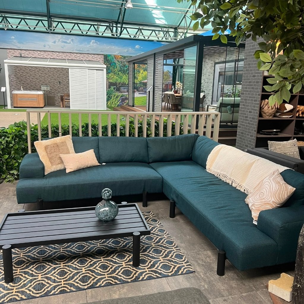 Twins Noas-Black Loungeset | Showroommodel, Ophalen, 5 zitplaatsen, Gebruikt, Bank