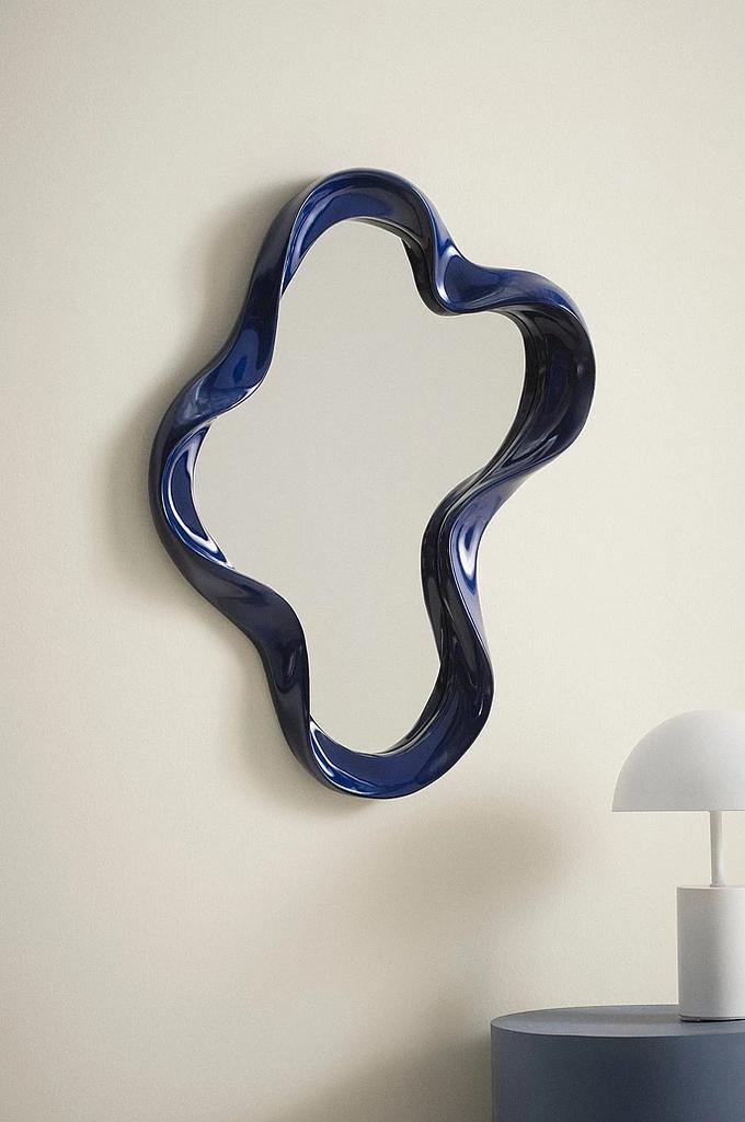 Jotex Floating Spiegel Blauw 46x61,5x7 cm, Ophalen, Minder dan 50 cm, Zo goed als nieuw, Minder dan 100 cm