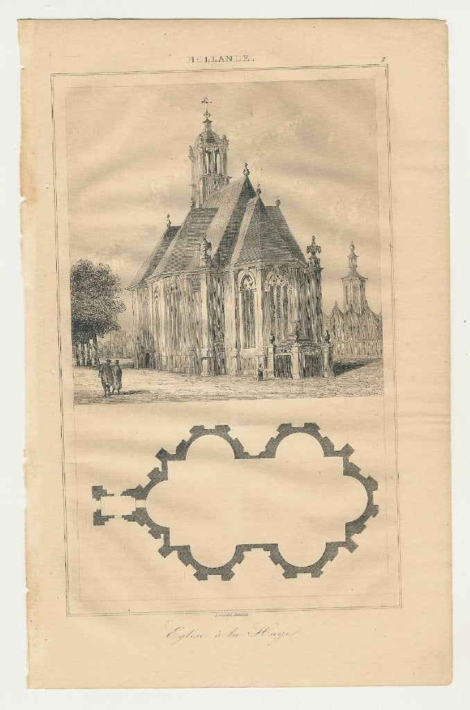 Staalgravures Den Haag Delft Amsterdam Paleis  Maastricht, Antiek en Kunst, 1800 - 1899, Stadsgezicht, Gravure, Gesigneerd