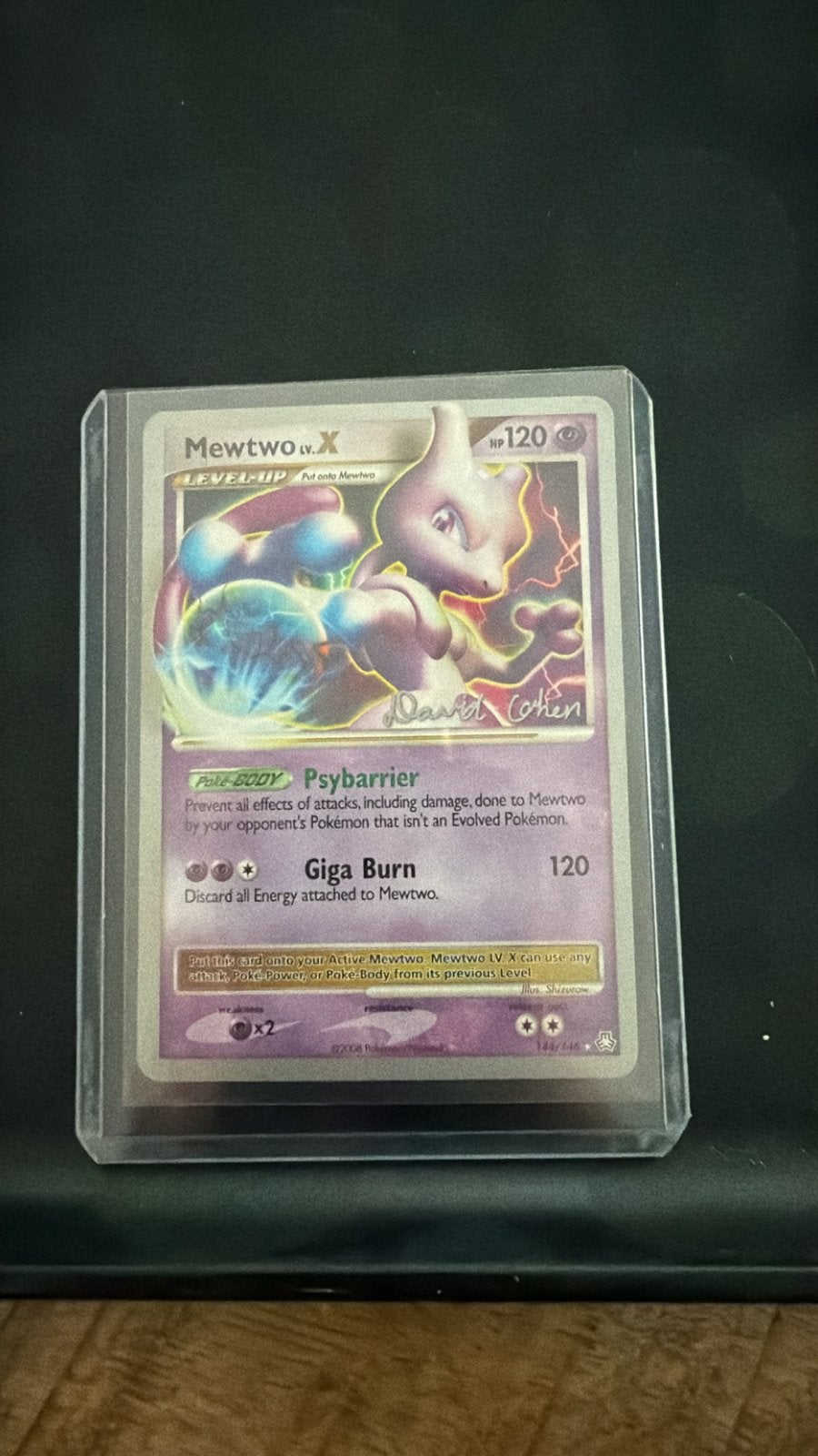Mewtwo LV.X Pokémon World Championships 2009 kaart, Hobby en Vrije tijd, Ophalen of Verzenden, Zo goed als nieuw, Losse kaart