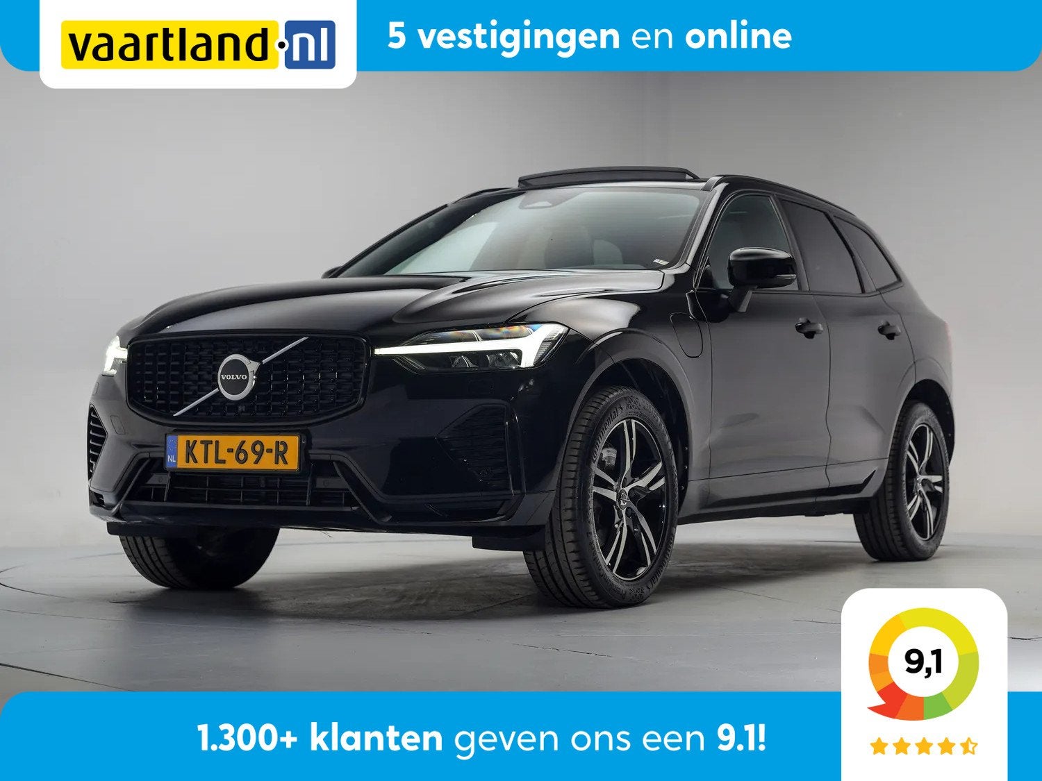 Volvo XC60 T6 R-Design FACELIFT Aut. [ Panoramadak H/K Camer, Auto's, Automaat, Gebruikt, 4 cilinders, Zwart