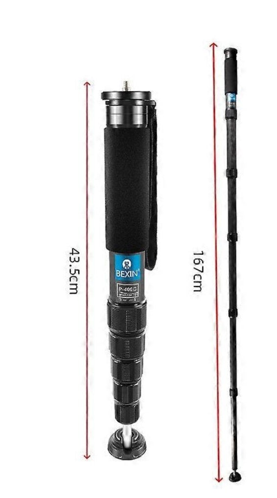 Bexin P406C Carbon monopod, Overige merken, Inclusief draagtas, Eenpoot, Nieuw