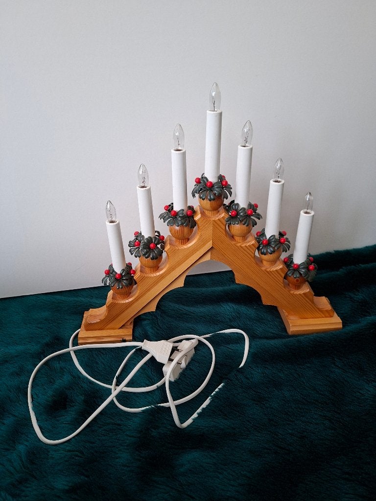 Zweedse vintage Samlight Bankeryd adventskandelaar, Antiek en Kunst, Ophalen of Verzenden, Overige materialen