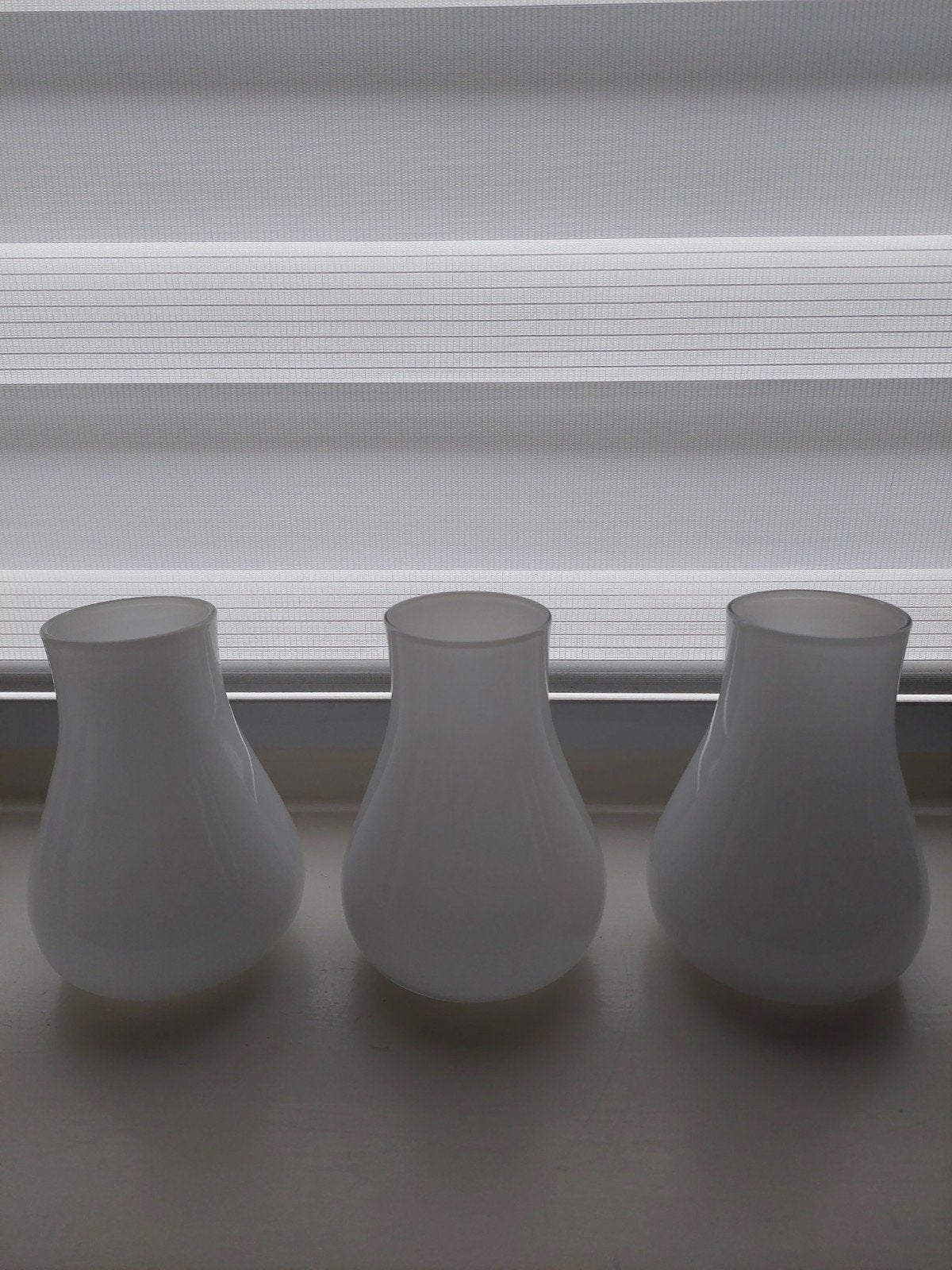 3x Vintage IKEA Opaline Vaasjes - Melkglas, Ophalen of Verzenden