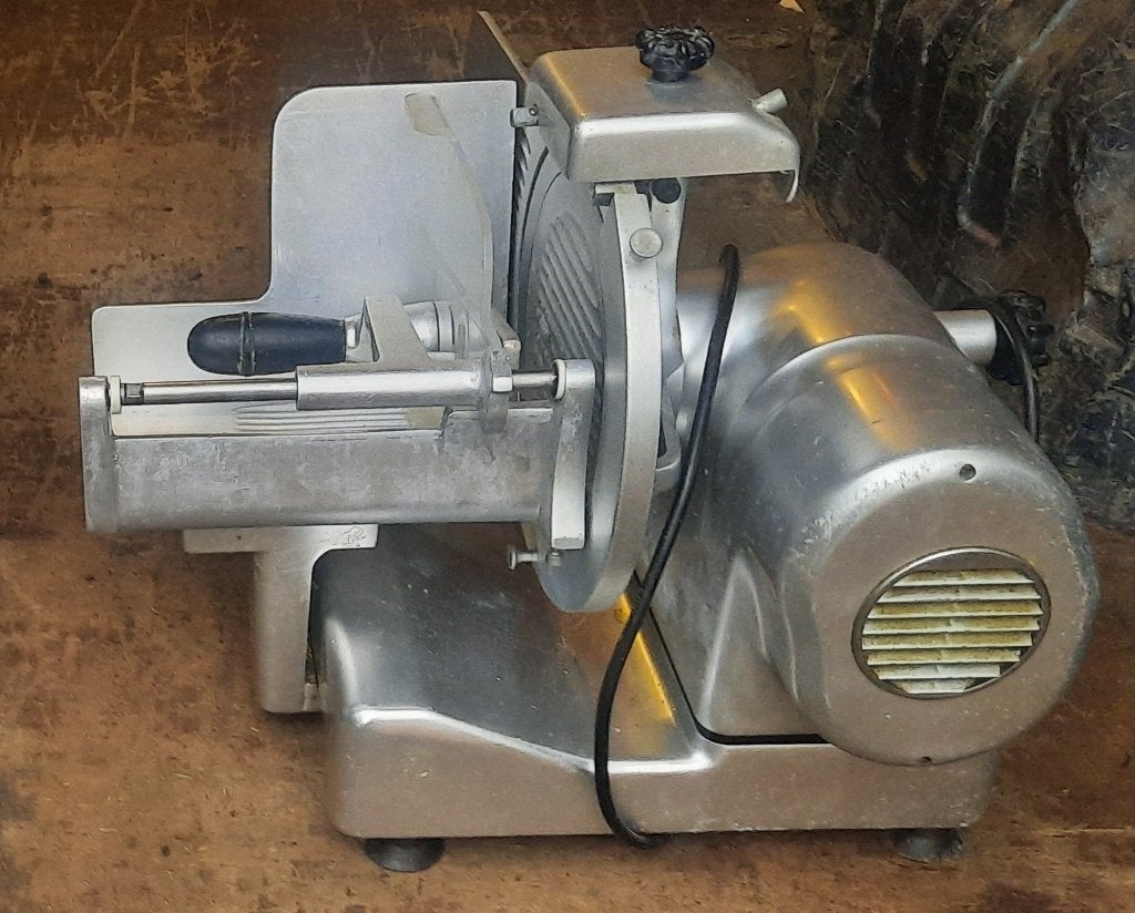 Professionele snijmachine voor vlees en kaas, Ophalen, Gebruikt, Onbekend, Zilver