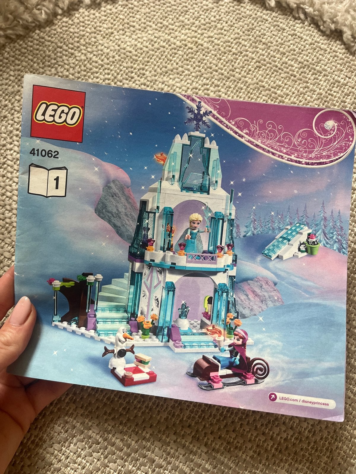 Complete LEGO Disney Princess Elsa's IJspaleis (41062), Gebruikt, Lego, Ophalen of Verzenden, Compleet