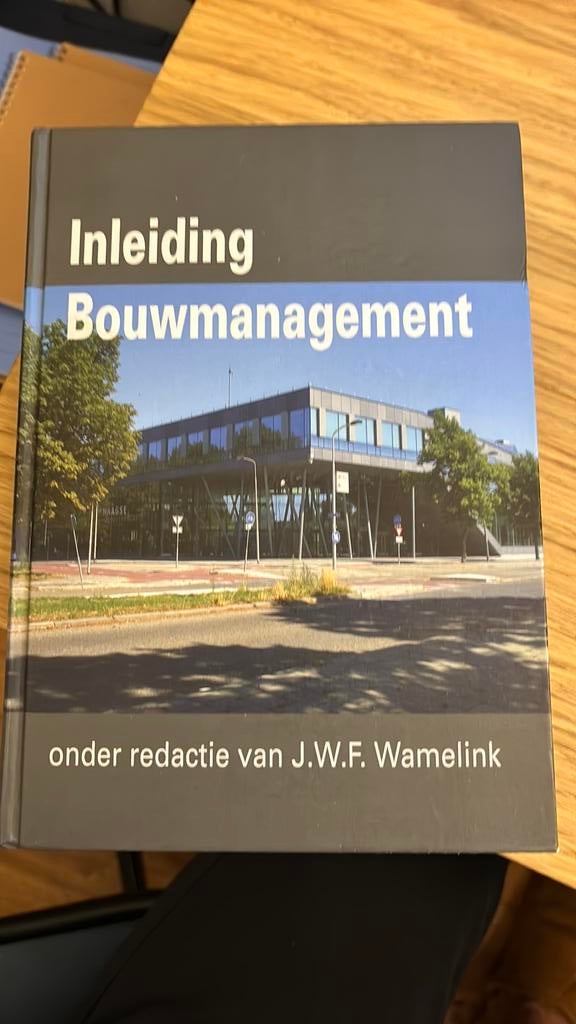 Inleiding Bouwmanagement, Boeken, Ophalen of Verzenden, Zo goed als nieuw, Bouwkunde