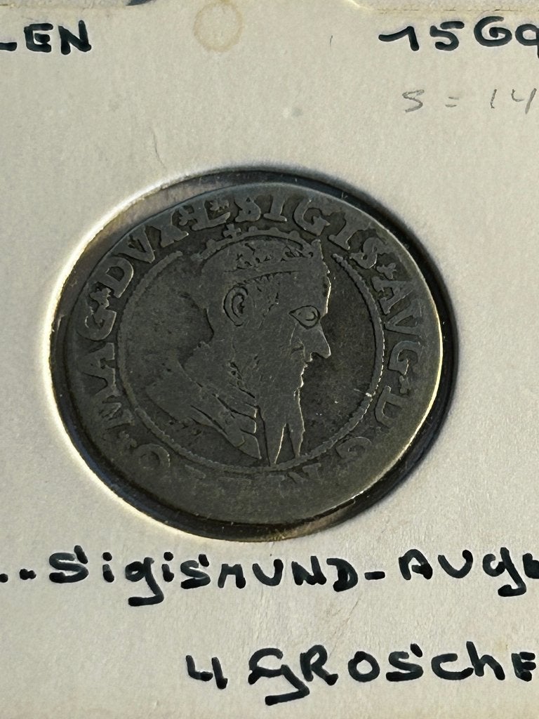 Zilveren 4 Groschen Polen 1569 – Uniejaar Lublin – VF, Ophalen of Verzenden, Polen, Losse munt, Zilver