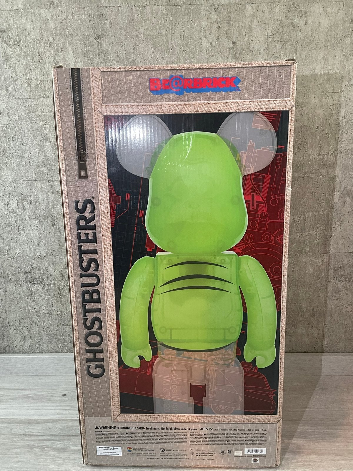 BE@RBRICK Ghostbusters Slimer 1000% Bearbrick Medicom Toy, Ophalen, Nieuw