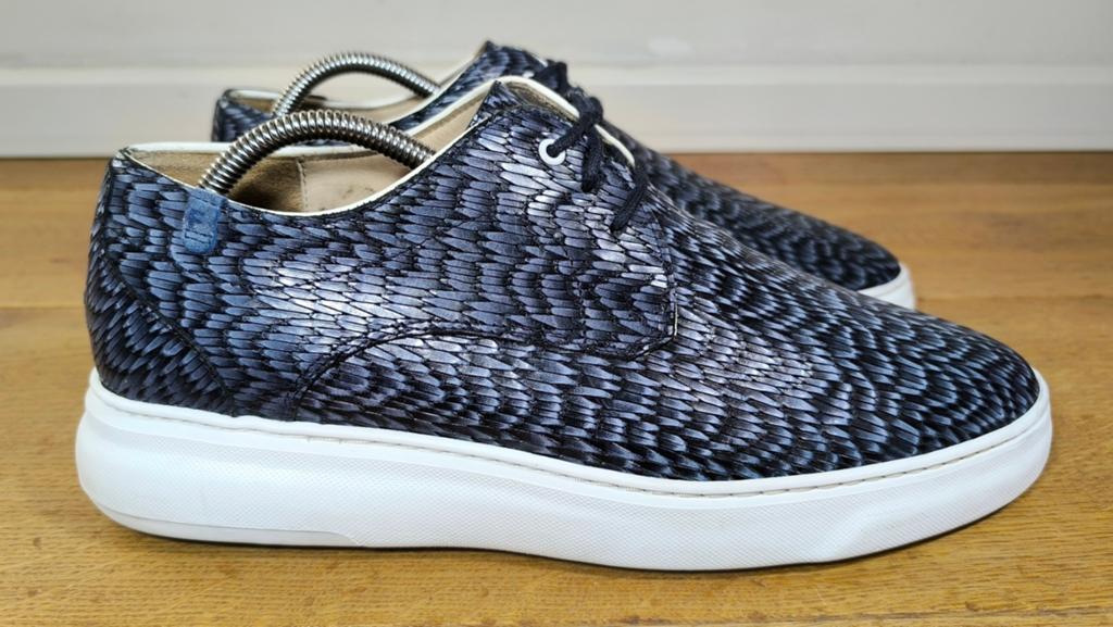 Floris van Bommel herenschoenen maat 9 / 43, Ophalen, Blauw, Floris van Bommel, Zo goed als nieuw