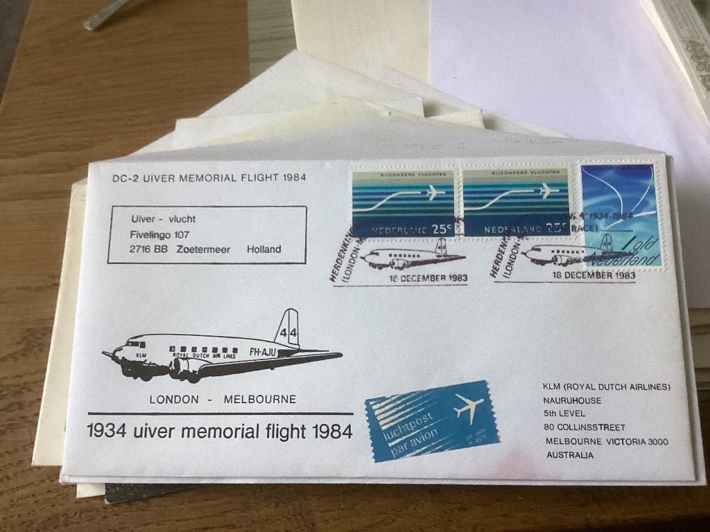 No4811 zeldzaam KLM Uiver memorial 18-12-1983 Heb ook Neder, Ophalen of Verzenden, Onbeschreven, Nederland