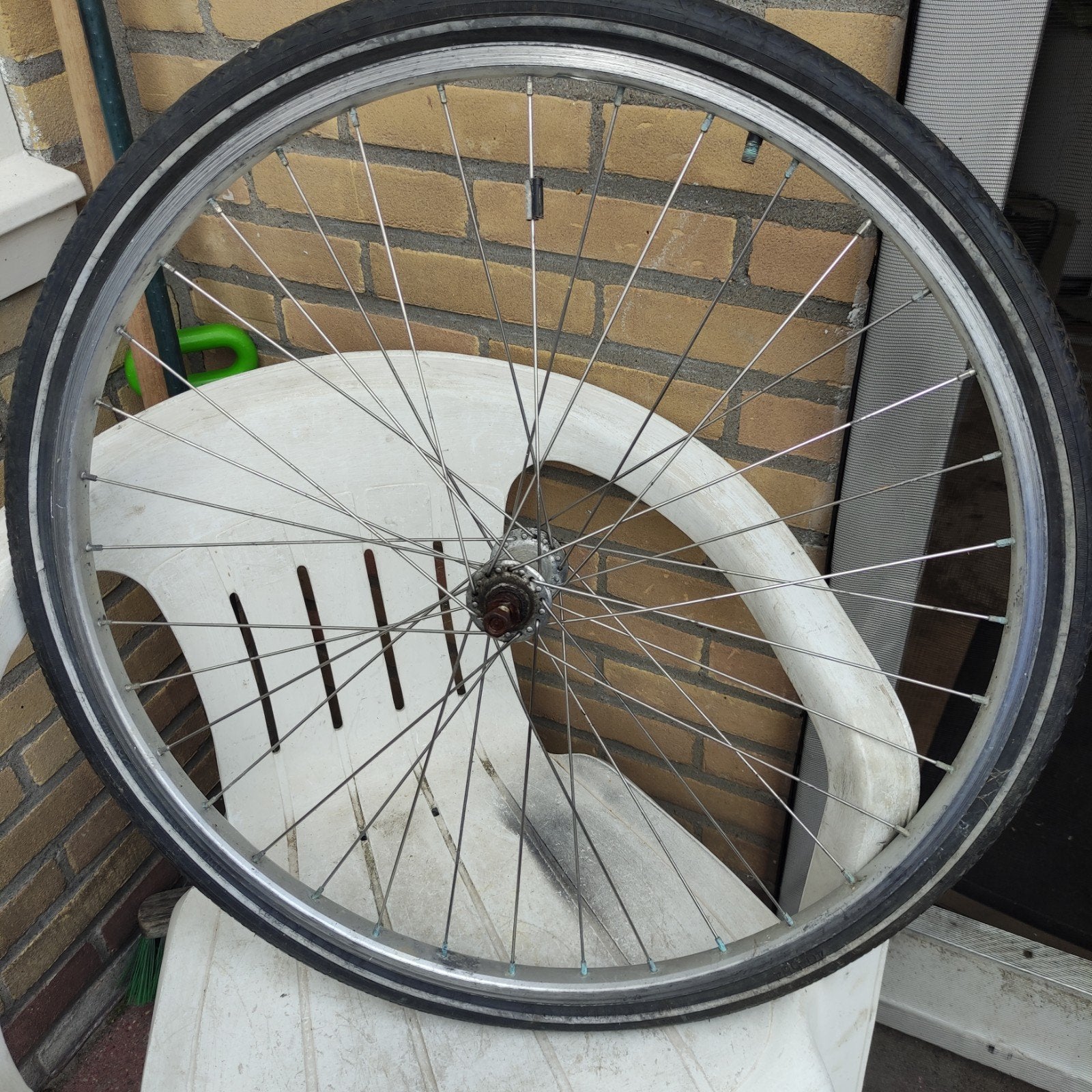 Foor wiel RIGIDA made in France ,met band 26 inch.gebruiuke, Ophalen of Verzenden, Gebruikt, Band, Aluminium