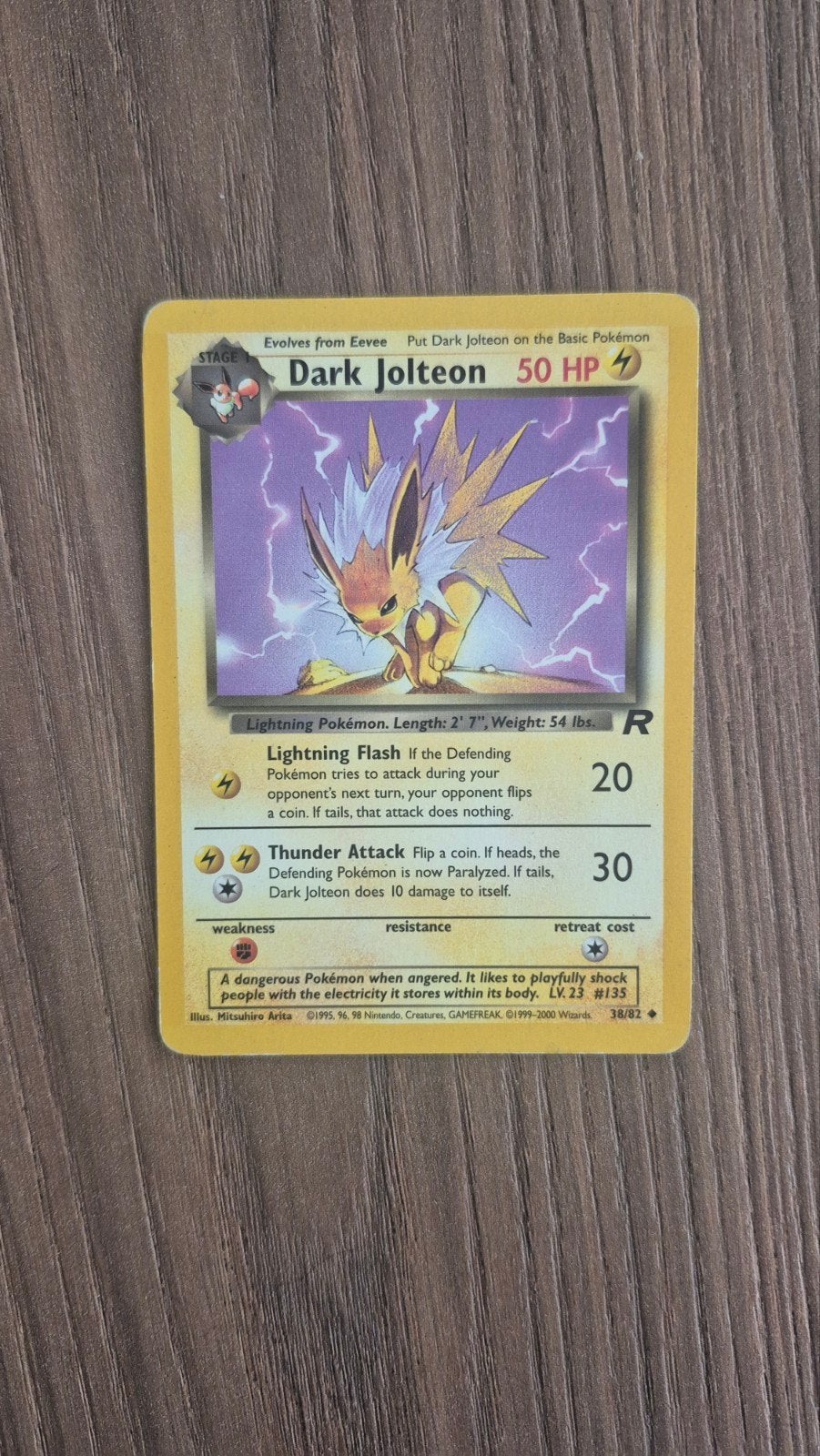 Dark Jolteon Pokémon kaart (38/82) - Team Rocket, Ophalen, Gebruikt, Losse kaart