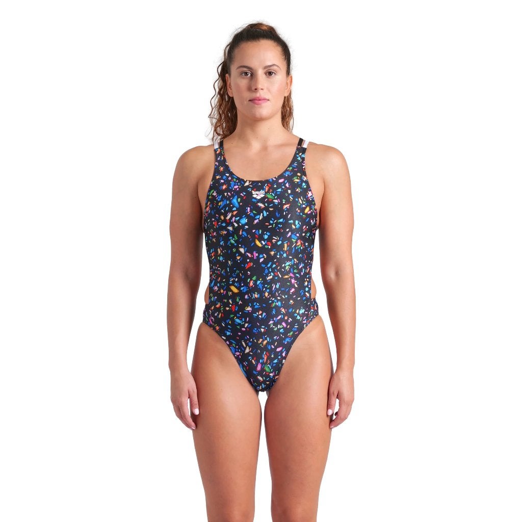 Nieuw Arena W Confetti Swimsuit Swim Tech Multi Badpak Black, C.da Cisterna, 84/85 62029 Tolentino (MC) Italië, Zwart, Arena, Nieuw