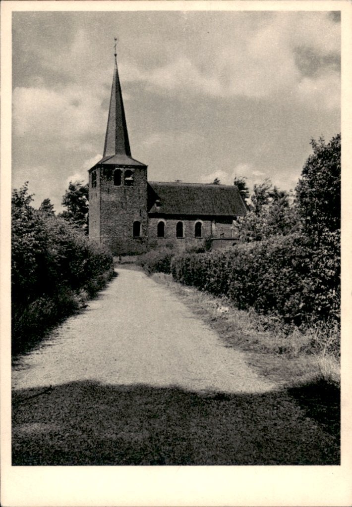 Martien Coppes. Velp Kerk met toren, Ophalen of Verzenden, 1940 tot 1960, Ongelopen, Gelderland