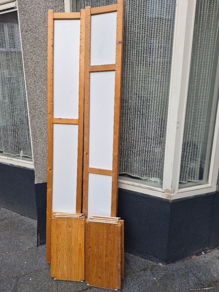 Lundia rek, massief grenen bestaande uit 1 rek, boekenrek, Huis en Inrichting, Kasten | Boekenkasten, Gebruikt, Minder dan 50 cm