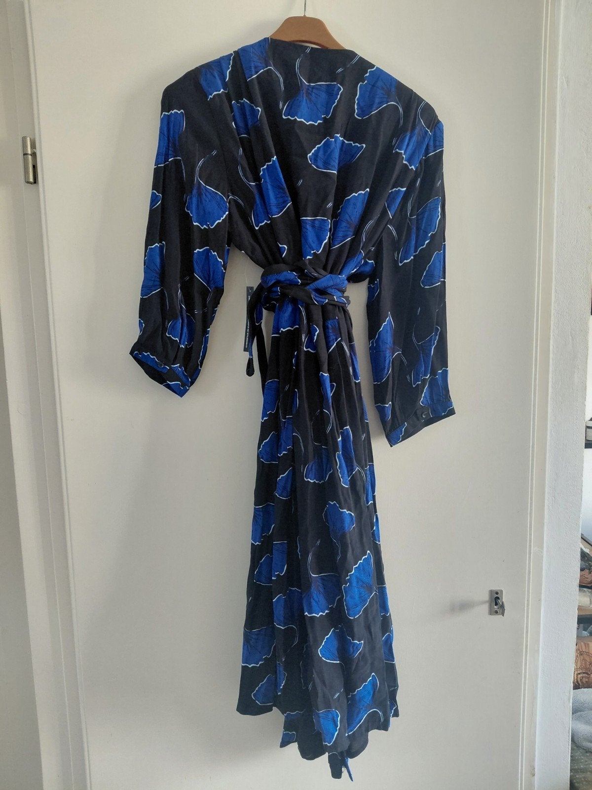 Mart Visser wikkeljurk - Zwart met blauwe print, Mart Visser, Zwart, Maat 46/48 (XL) of groter, Nieuw