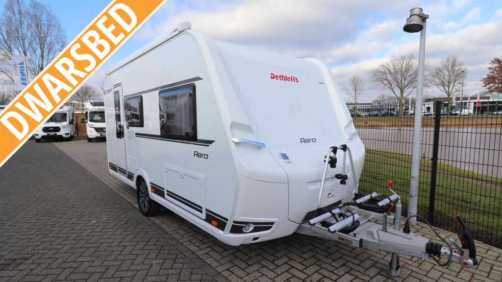 Dethleffs Aero 410 QS BJ. '24 / Dwarsbed /Mover/ Luifel/etc., Caravans en Kamperen, Bedrijf, Treinzit, Schokbreker, Dethleffs