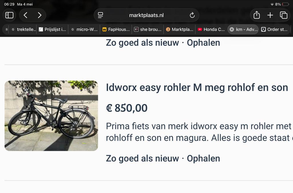 GEZOCHT: Idworx Easy Rohler M met Rohloff, Son en Magura, Ophalen of Verzenden, Zo goed als nieuw, Overige merken, Versnellingen