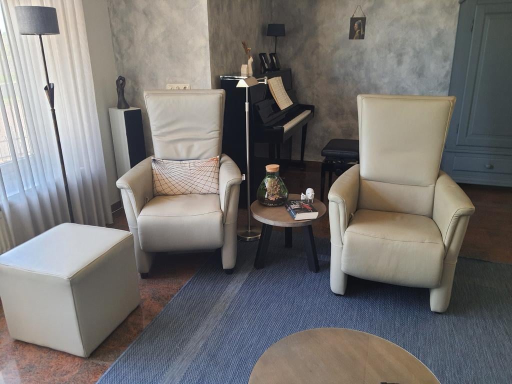 Relaxfauteuil en hocker, Ophalen of Verzenden, Minder dan 75 cm, 50 tot 75 cm