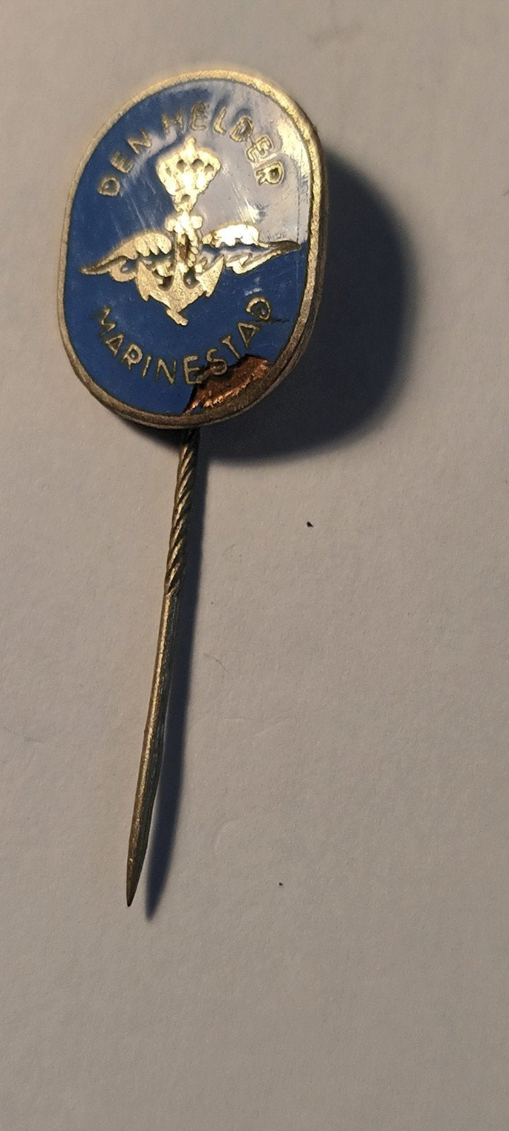 Vintage Speldje "Den Helder Marinestad", Ophalen of Verzenden