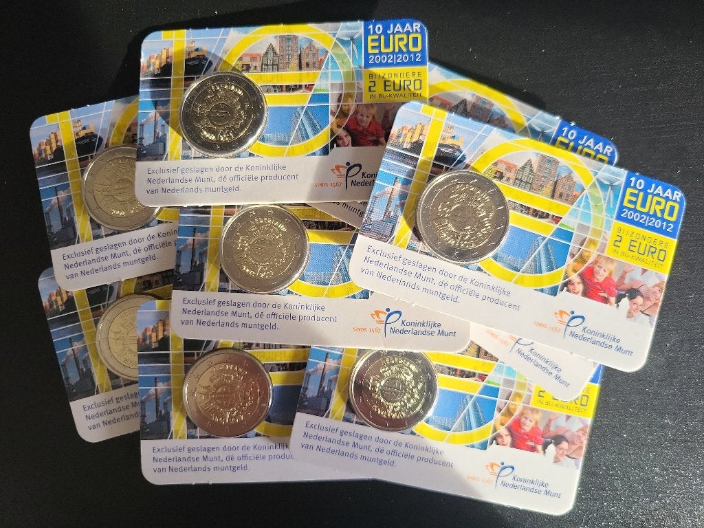 BU Coincard KNM 2 euro Nederland 2012 '10 jaar euro' CC, Ophalen of Verzenden, Overige landen, 2 euro