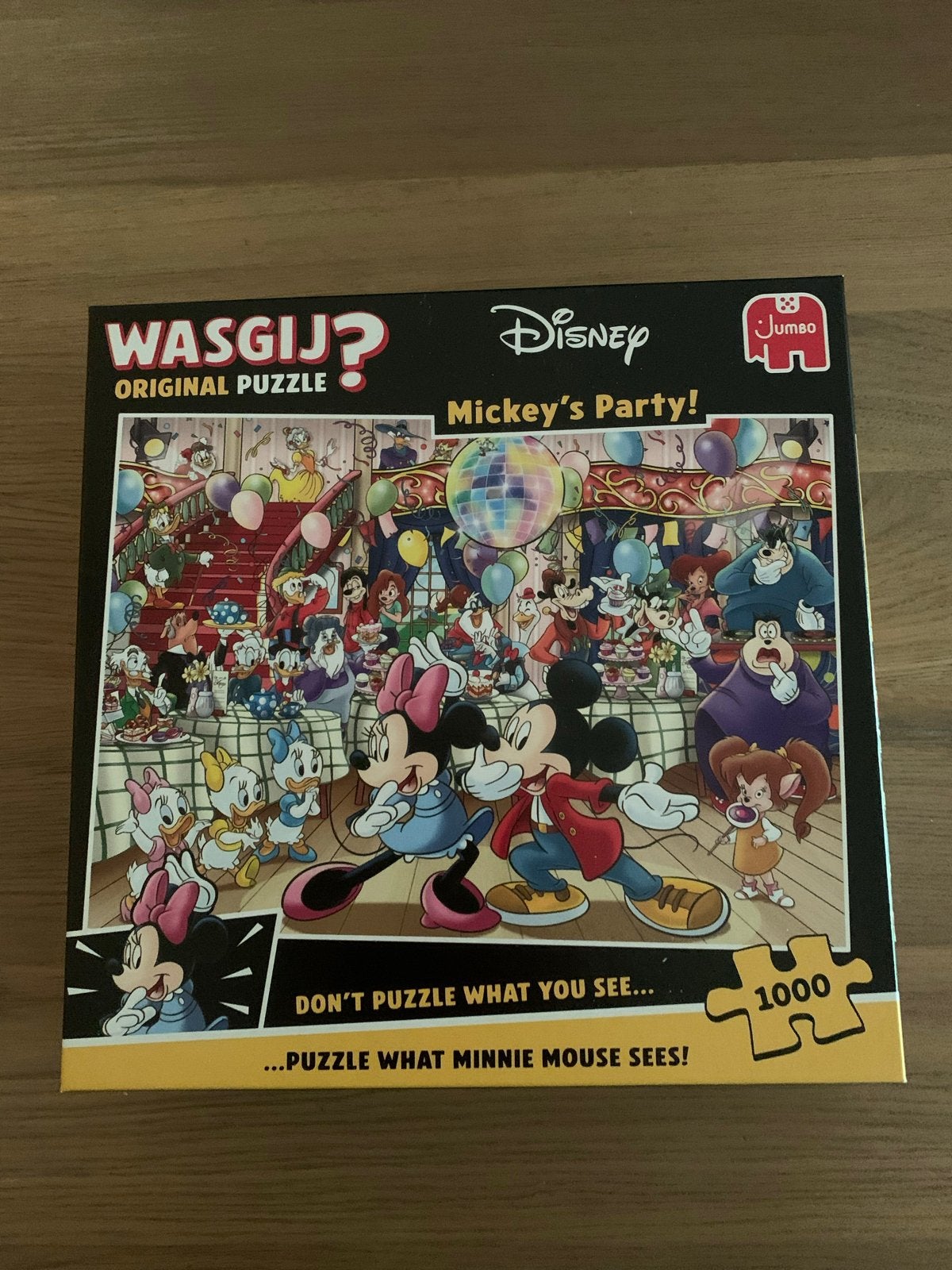 Wasgij? Disney Mickey's Party 1000 stukjes puzzel, Ophalen of Verzenden, 500 t/m 1500 stukjes, Zo goed als nieuw, Legpuzzel