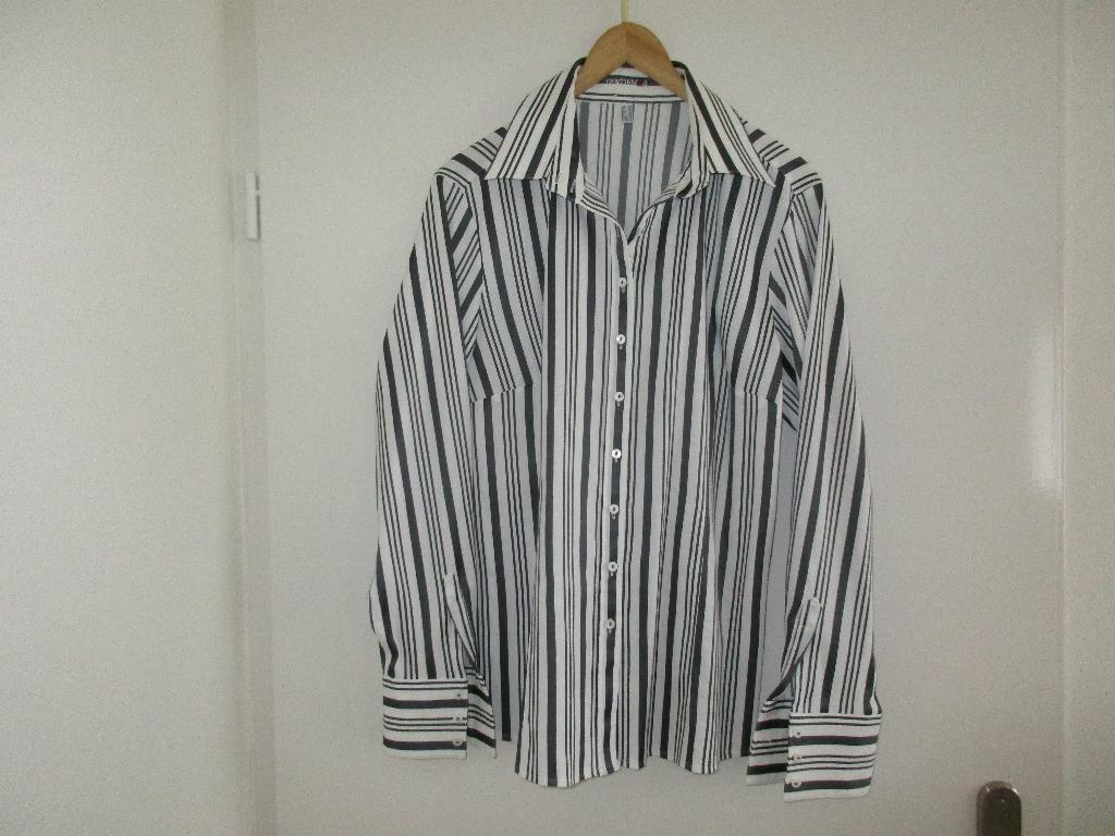 Nieuwe gestreepte blouse maat 42  merk Tendenza Finest, Tendenza Finest, Wit, Maat 42/44 (L), Nieuw