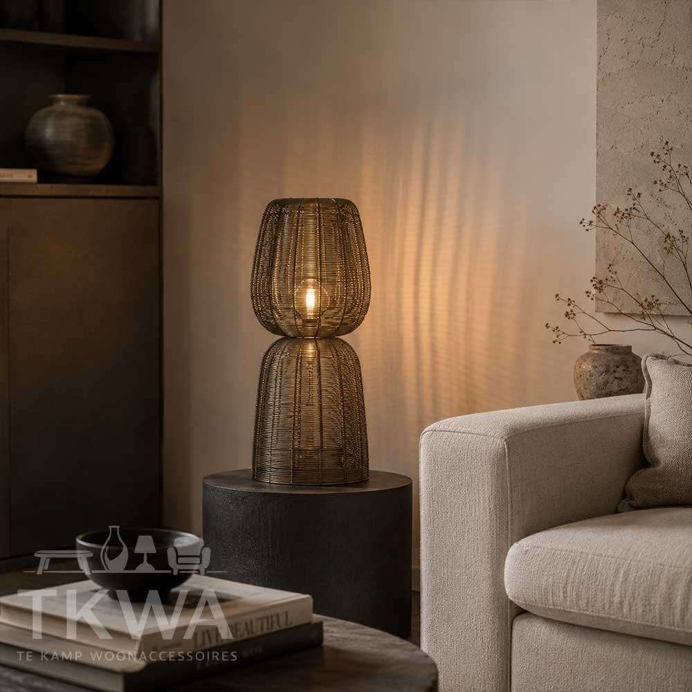 Windlicht antiek bronskleurig, Huis en Inrichting, Ophalen, Overige typen, Overige merken, 52 cm