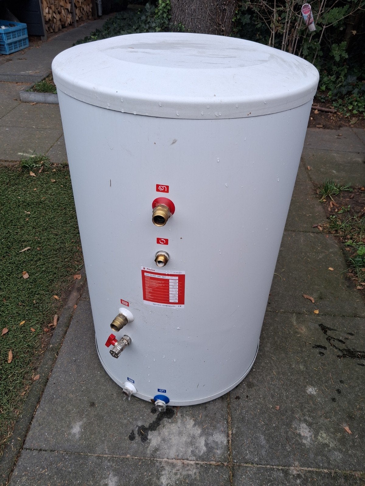 Flamco rvs boiler indirect 120 liter, Gebruikt, Overige typen, Ophalen of Verzenden, 60 tot 150 cm
